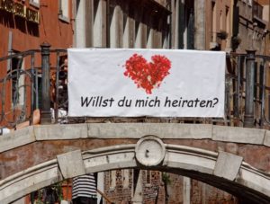 Heiratsantrag in Venedig
