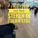 Flugzeuge und Taxis stehen in Italien still