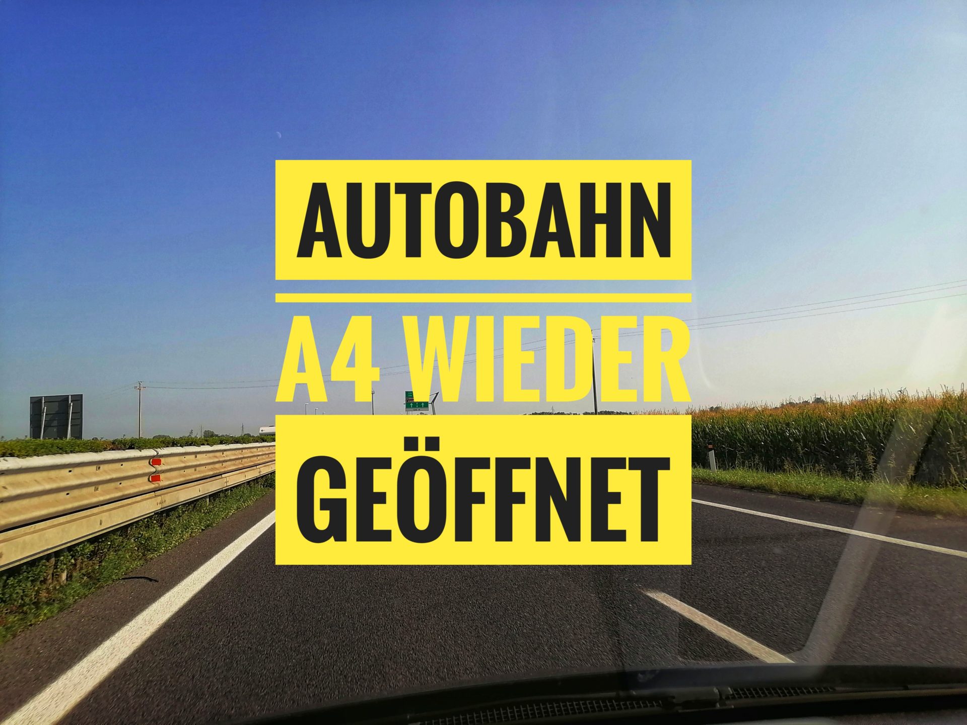 Wiedereröffnung der Autobahn A4 in Richtung Triest