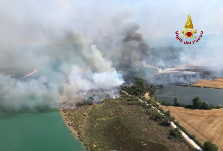 Waldbrand in Bibione - Luftbilder der Feuerwehr