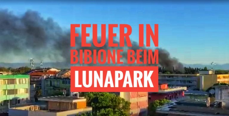 Feuer in Bibione beim Luna Park ausgebrochen