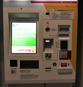 Automat für den Tickettausch
