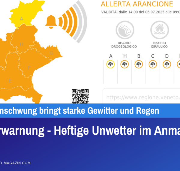 Wetterwarnung - Heftige Unwetter im Anmarsch
