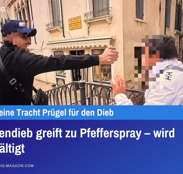 Taschendieb greift zu Pfefferspray – wird überwältigt